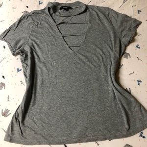 Straight Bar Lace Short Sleeves Top